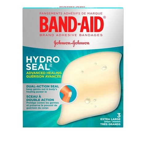 Band Aid Hydrocolloid Bandages Extra Large Waterproof Adhesive Hydro Seal Bandages For