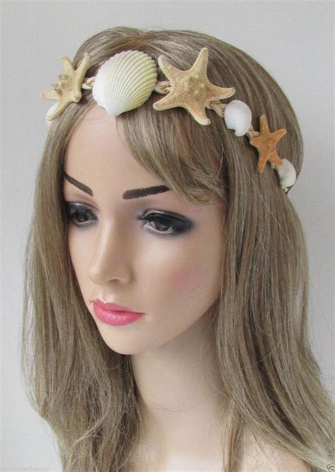 Real Starfish And Sea Shell Headband Mermaid Vintage Beach