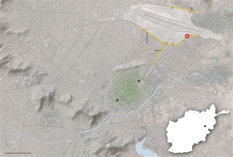 Map: Where Suicide Bombers Struck at the Kabul Airport - The New York Times