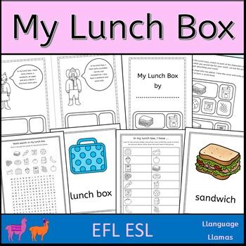 My School Lunch Box Vocabulary Activities And Games For Ela Efl Esl Eal