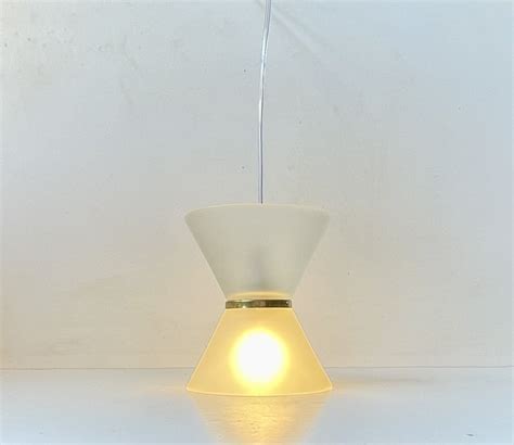 Modernist Danish Diablo Frosted Glass Hanging Lamp S For Sale At