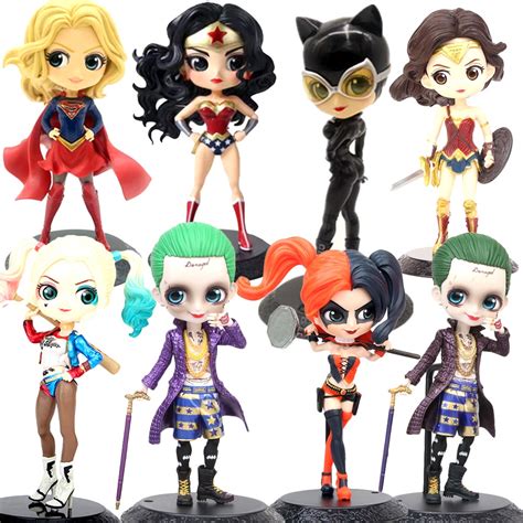 Qposket Harley Quinn Catwoman Supergirl Mulher Maravilha Figuras De