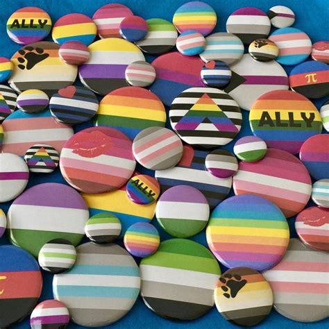 Lgbtq Pride Flag Pin Badges Pinback Buttons Magnet Pin Pin