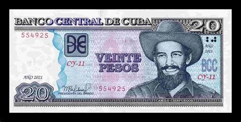 Cuba 20 Pesos Camilo Cienfuegos 2021 Pick 122o Sc Unc NUMISMÁTICA LA