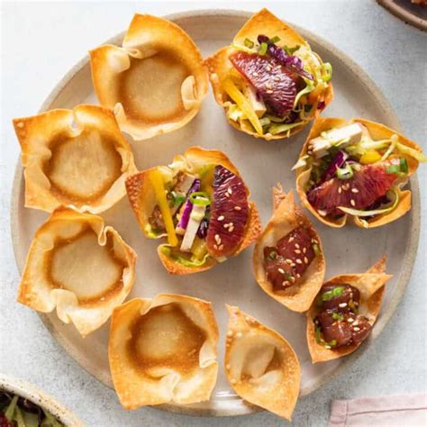 How To Make Wonton Cups Large And Small Cups Lisa Lin