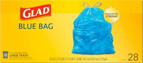 Glad Recycling Large Drawstring Blue Trash Bags Ct Smiths Food