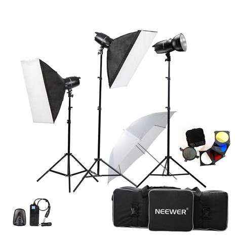 Neewer 750W 250W X 3 Photography Studio Flash Strobe Light Lighting