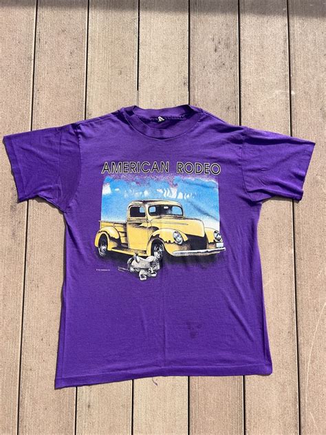 Vtg S Lead Sled Hot Rod Muscle Race Car Pinup T Shi Gem