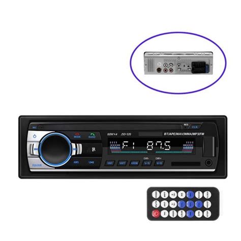 Port ISO Autoradio stéréo Bluetooth récepteur Aux entrée FM SD USB