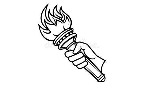 Hand Holding Flaming Torch Hand Holding Torch Icon Black Torch Icon