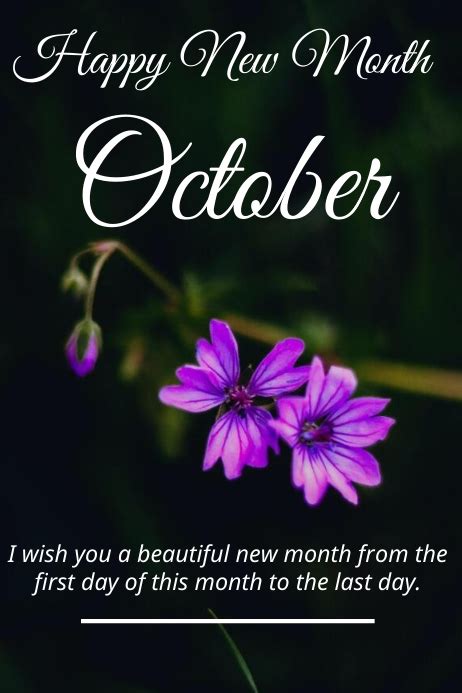 Copy Of Happy New Month October Postermywall