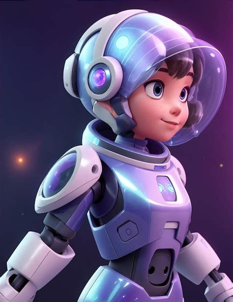 Hermosa Mujer Astronauta En Un Planeta Desconocido Futurista Retrato De