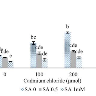 The Interaction Effect Of Salicylic Acid Concentrations Of And