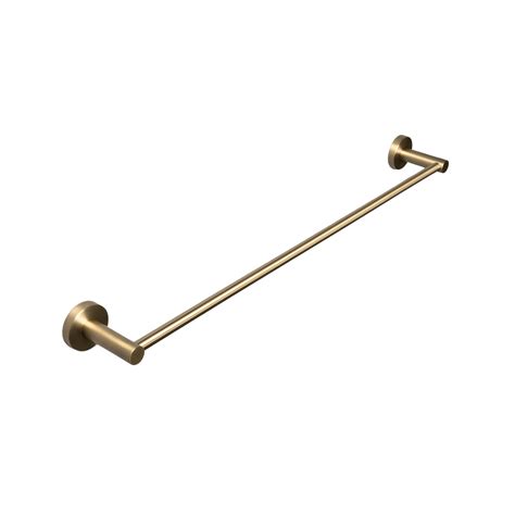 Farina 600 Single Towel Rail Brushed Brass Gold Buildmat