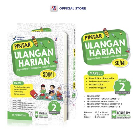 Jual Buku Ulangan Harian Sd Kelas Kurikulum Merdeka Pintar Ulangan