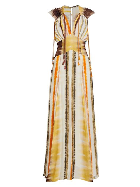 Buy Silvia Tcherassi Marion Dyed Striped Maxi Dress Multi Hazy Stripe