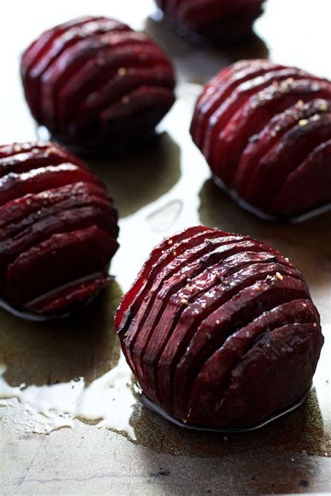 Roasted Hasselback Beets With Dill Dressing Fun Baking Recipes Beet Recipes Hasselback Recipes