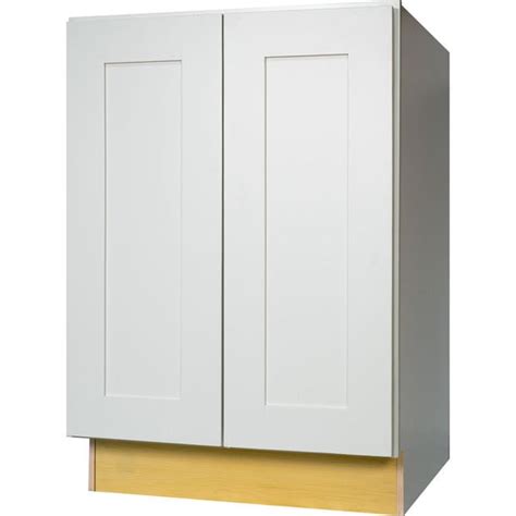 Everyday Cabinets 24 Inch White Shaker Full Height Door Base Kitchen Cabinet Free Shipping