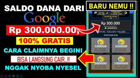 Claim Rp Saldo Dana Dari Google Website Penghasil Saldo Dana