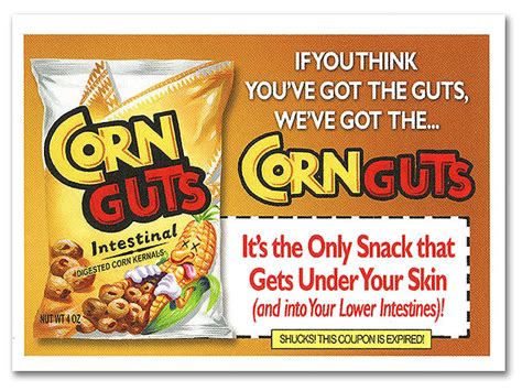 Wacky Packages Monthly Series September 2021 Sticker 7 Corn Guts