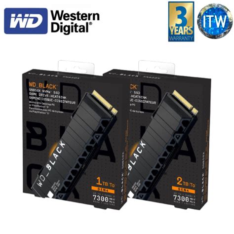 Western Digital Wd Black Sn850x Nvme Gen4 Pcie M 2 2280 Internal Ssd With Heatsink 1tb 2tb