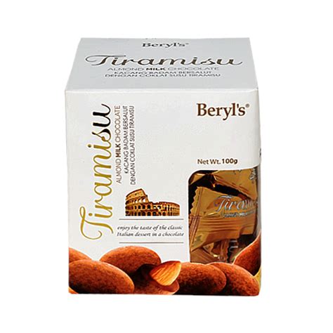 Beryl S Tiramisu Almond Milk Chocolate 100g