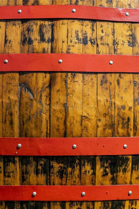 Wooden Barrel Close Up. Wood Texture and Details Stock Image - Image of ...