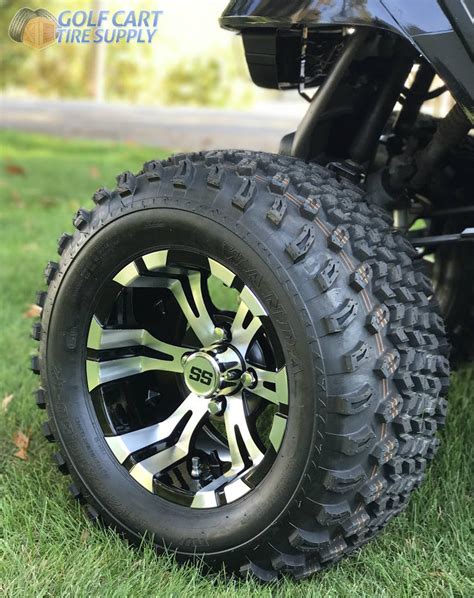 12 Vampire Golf Cart Wheels And 23x10 5 12 All Terrain Golf Cart Tires Combo Golf Cart Tire