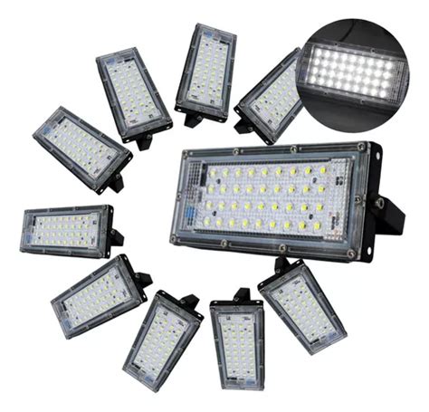 10 Reflector Lupa De 30w 50 Leds Ip65 Luz Blanca 127v Envío gratis