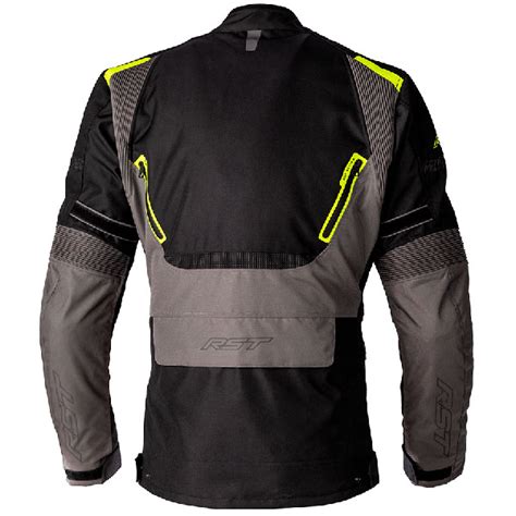 Rst Endurance Ce Textile Jacket Black Grey Flo Yellow Free Uk