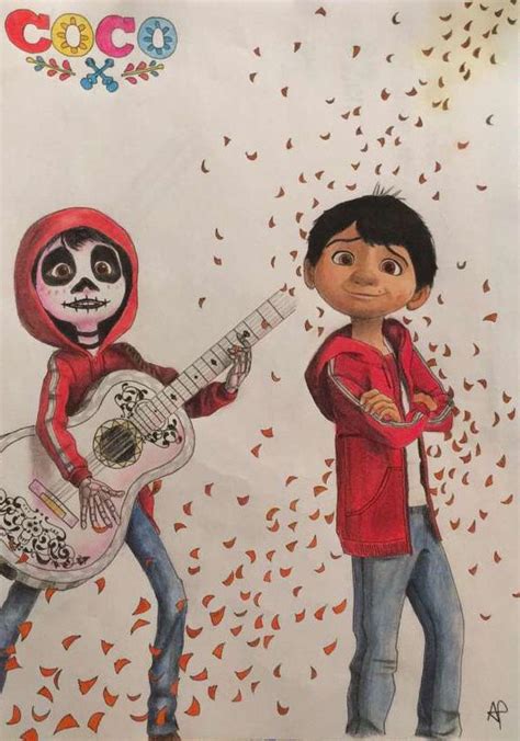 Coco Fan Art Miguel And Skeleton Miguel By Akina Art21 Art Fan Art Coco