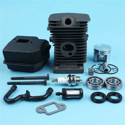 38MM Cylinder Piston Muffler Exhaust Crank Ball Bearing Oil Seals Kit