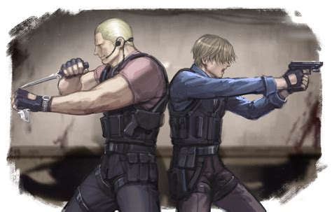 Leon S Kennedy And Jack Krauser Resident Evil And 2 More Drawn By