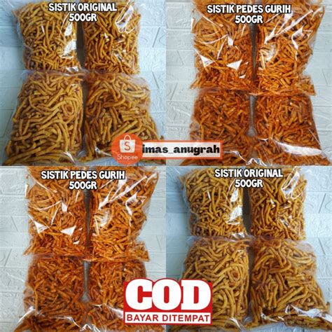 Jual Sistik Bawang Asin Ori Dan Pedas Asin Gr Stik Cakwe Shopee