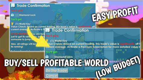 BUY SELL PROFITABLE WORLD LOW BUDGET GROWTOPIA YouTube