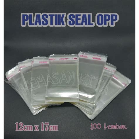 Jual Kantong Plastik Opp Seal Lem Perekat Kemasan Souvenir Kue 12x17 Cm