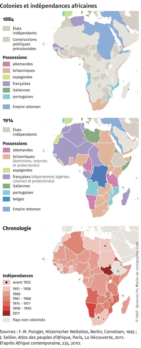 Colonies et indépendances africaines Espace mondial l Atlas