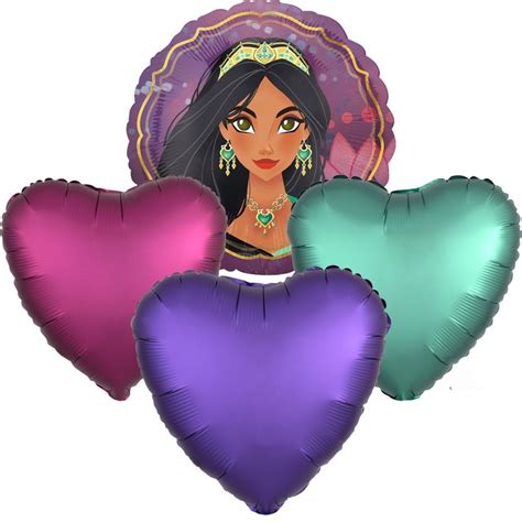 Pc Princess Jasmine Birthday Balloon Bouquet Mylar Balloons Aladdin