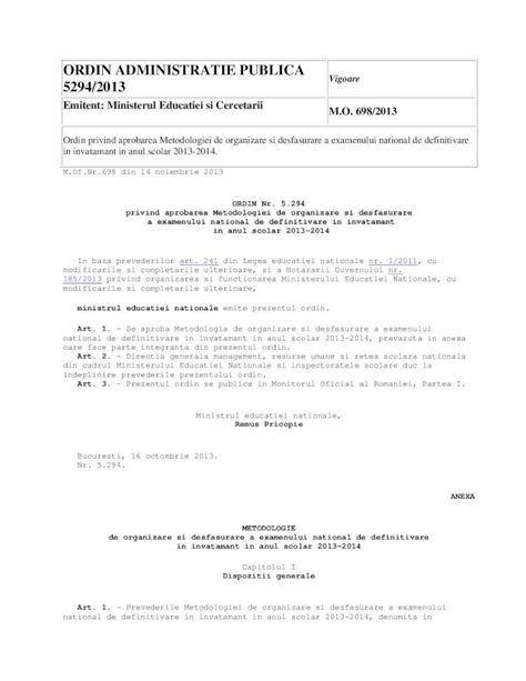 PDF ORDIN ADMINISTRATIE PUBLICA Vigoare 5294 2013isjgiurgiu Ro Docs