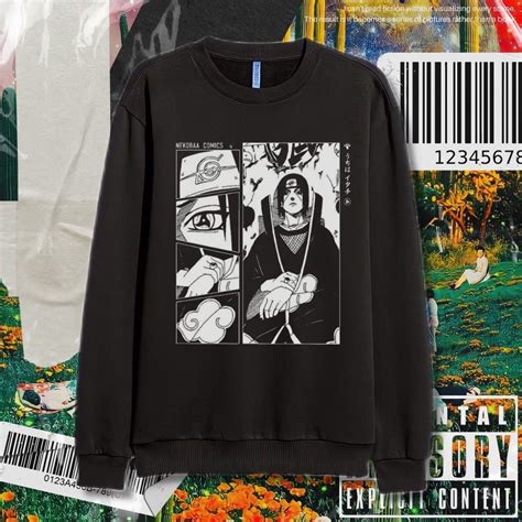 Jual Psycho Crucify Uchiha Itachi Crew Neck Sweater Jaket Sweater