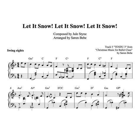 Let It Snow Let It Snow Let It Snow Tendu Piano Sheet Music Pdf