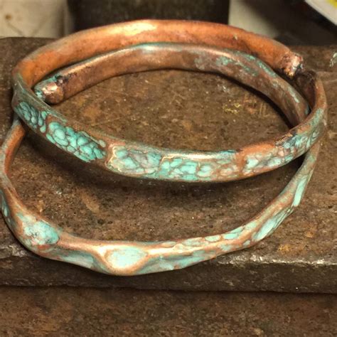 Copper Leaf Bracelet Etsy