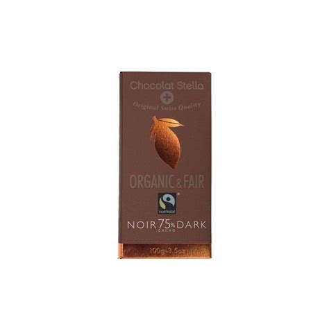 Chocolat Stella Organic Fair Trade Dark Chocolate 75 100g