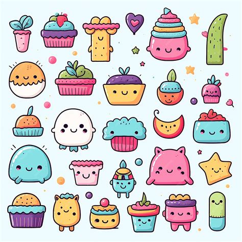 Premium Photo Whimsical Doodle Wonderland Cute Colorful Doodles