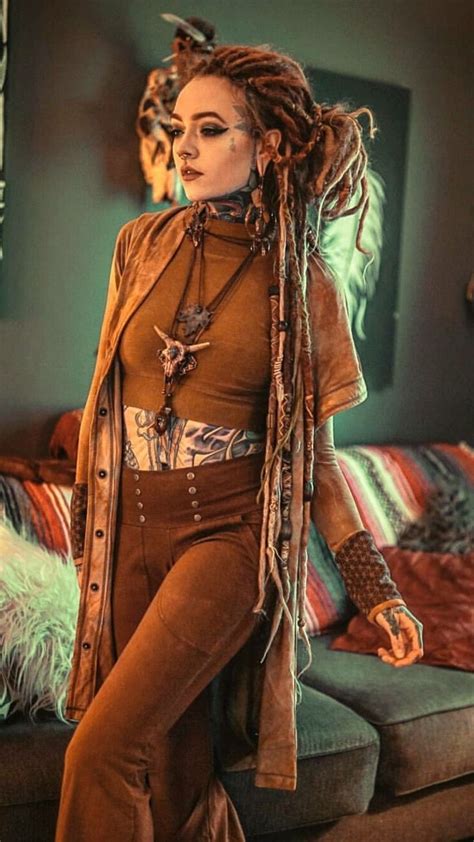 Pin By Laurie Gothic Witch Bitch Pa On Morgin Riley Model Dreads Boho Chic Outfits