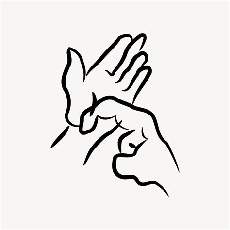 Hand gesture illustration. Free public | Free Photo - rawpixel