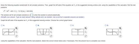 Solved Solve The Following Equation Analytically For All Chegg