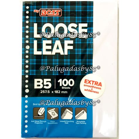 Jual 1 Pak Isi 100 Lembar GROSIR Loose Leaf BIG BOSS B5 100 Lembar