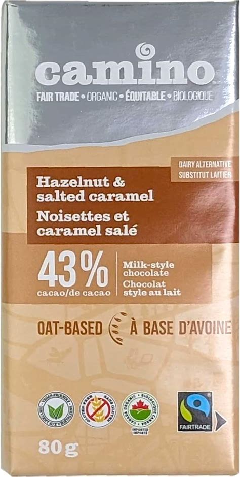 Camino Hazelnuts Salted Caramel Oat Milk Chocolate 43 Cacao