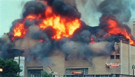 7 0 S Movie Still Of Chase Bank Burning Cinestill 8 0 Stable